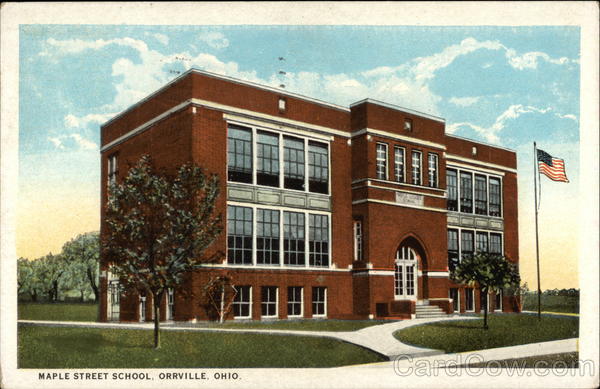Street View of Maple Street School Orrville Ohio
