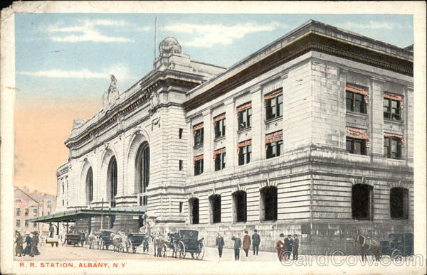 Street View of Railroad Station Albany New York