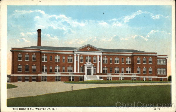 Street View of The Hospital and Grounds Westerly Rhode Island