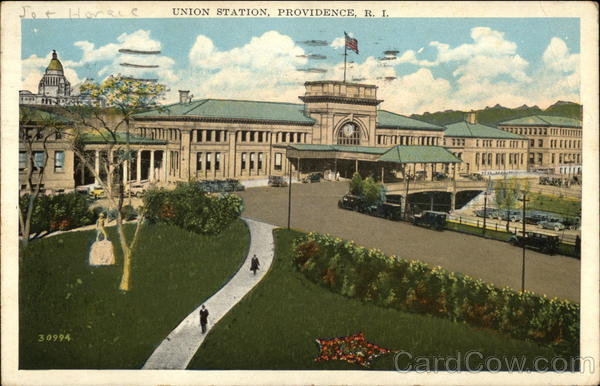 View of Union Station and Grounds Providence Rhode Island