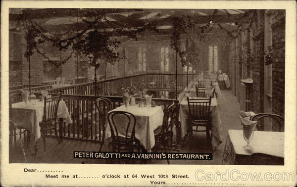 Peter Galotti and A. Vannini's Restaurant New York