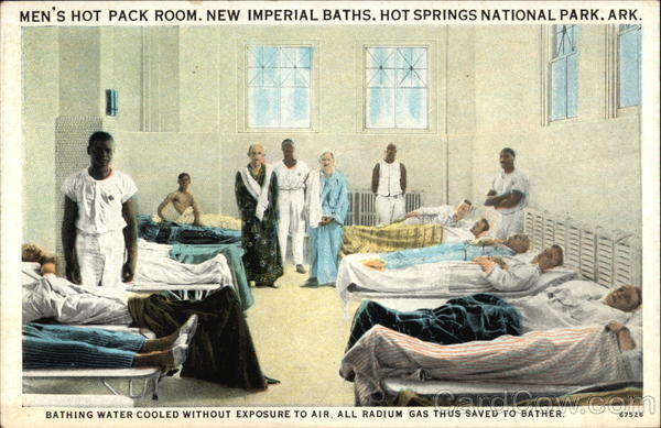 Men's Hot Pack Room, new Imperial Baths Hot Springs National Park Arkansas
