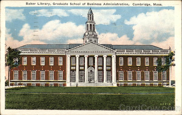 Baker Library, Graduate School of Business Administration Cambridge Massachusetts