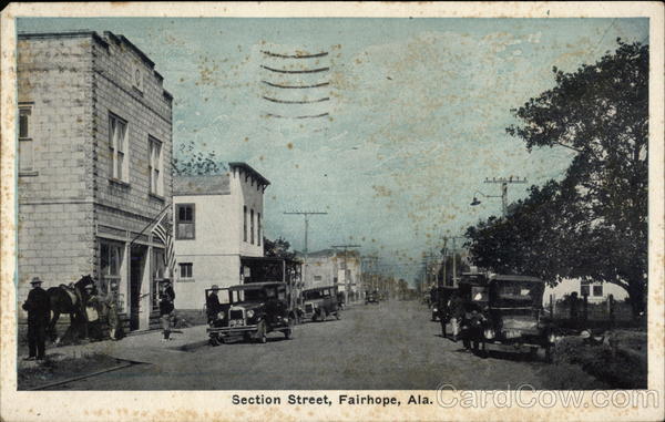 View of Section Street Fairhope Alabama