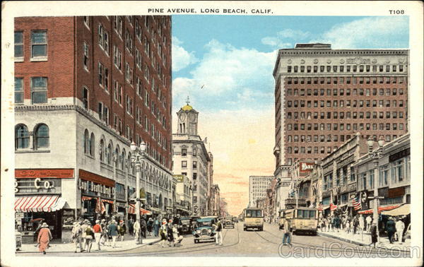 View of Pine Avenue Long Beach California