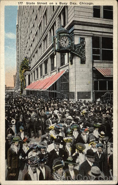 State STreet on a busy day Chicago Illinois