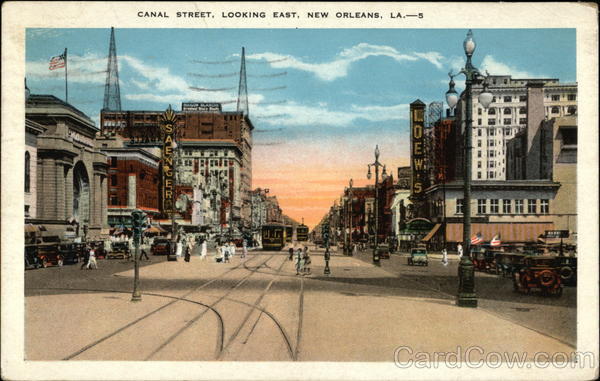 View of Canal Street, Looking East New Orleans Louisiana