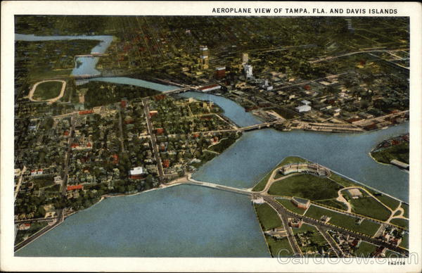 Aerial View of Tampa and Davis Islands Florida