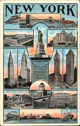 New York - The Metropolis of the World Postcard Postcard