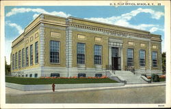 Street View of US Post Office Postcard