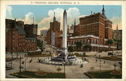 View of Niagara Square Postcard