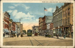 View of Third Avenue, Looking East Huntington, WV Postcard Postcard