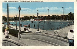 Audubon Park - New Swimming Pool Postcard