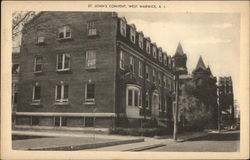 St. John's Convent West Warwick, RI Postcard Postcard