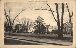 Street View of Woonsocket Hospital Postcard