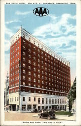 Sam Davis Hotel, 7th Ave. at Commerce Nashville, TN Postcard Postcard