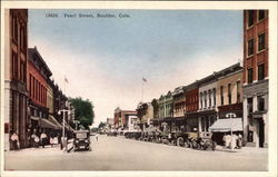 View of Pearl Street Boulder, CO Postcard Postcard