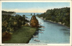 Yachts in Rock River Postcard