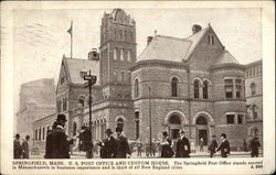 U.S. Post Office and Custom House Springfield, MA Postcard Postcard