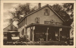 Post Office Adamsville, RI Postcard Postcard