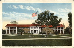 New Brick Resort Hotel, 'The Miramar' Pass Christian, MS Postcard Postcard