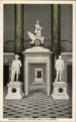 Franzoni Clock, Statuary Hall, US Capitol Postcard