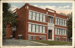 Street View of Maple Street School Postcard