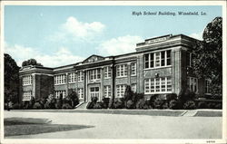 High School Building Postcard