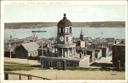Bird's Eye View of The Old Town Clock Postcard