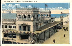 Bird's Eye View of Million Dollar Pier Postcard