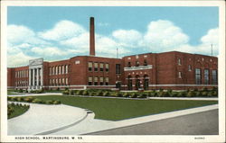 Street View of High School & Grounds Martinsburg, WV Postcard Postcard