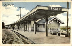 C & O Train Station, Basic City Virginia Postcard Postcard