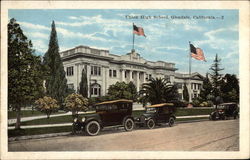 Street View of Union High School Glendale, CA Postcard Postcard