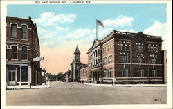 View of (th and Willow Streets Postcard