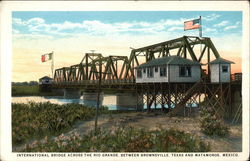 International Bridge crossing Rio Grande Postcard