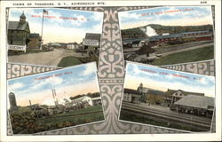 Views of Thendara, NY, Adirondack Mts Postcard