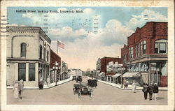 View of Suffolk Street looking North Ironwood, MI Postcard Postcard