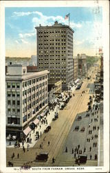 Bird's Eye View of 16th Street, South from Farnam Postcard