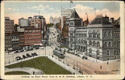 Bird's Eye View looking up State Street from D & H Building Bird's Eye View looking up State Street from D & H Building