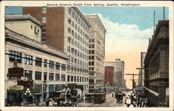 View of Second Avenue, South from Spring Postcard
