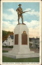 World War Veterans' Memorial, Cape Cod Postcard