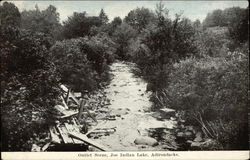 Outlet Scene, Joe Indian Lake , Adirondacks Postcard