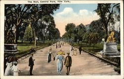 The Mall, Central Park Postcard