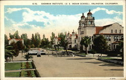 Sherman Institute (US Indian School) Arlington, CA Postcard Postcard