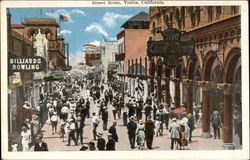 Street Scene with Pedestrians Postcard