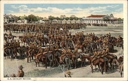 US Cavalry Review Postcard