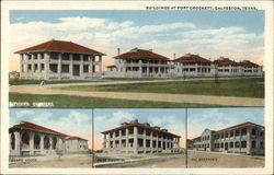 Buildings at Fort Crockett Galveston, TX Postcard Postcard