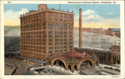 Pennsylvania Railroad Station Postcard