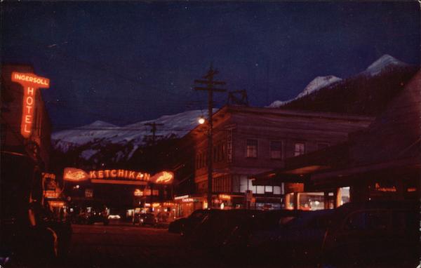 Night Scene Ketchikan Alaska