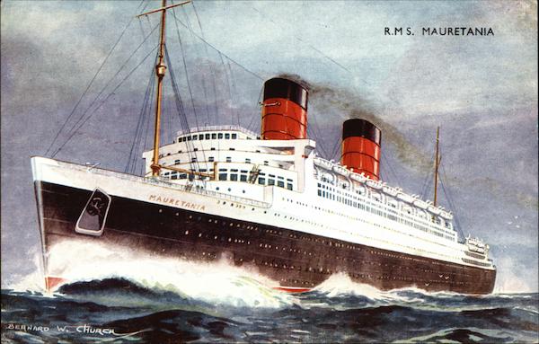 RMS Mauretania on the Water Boats, Ships